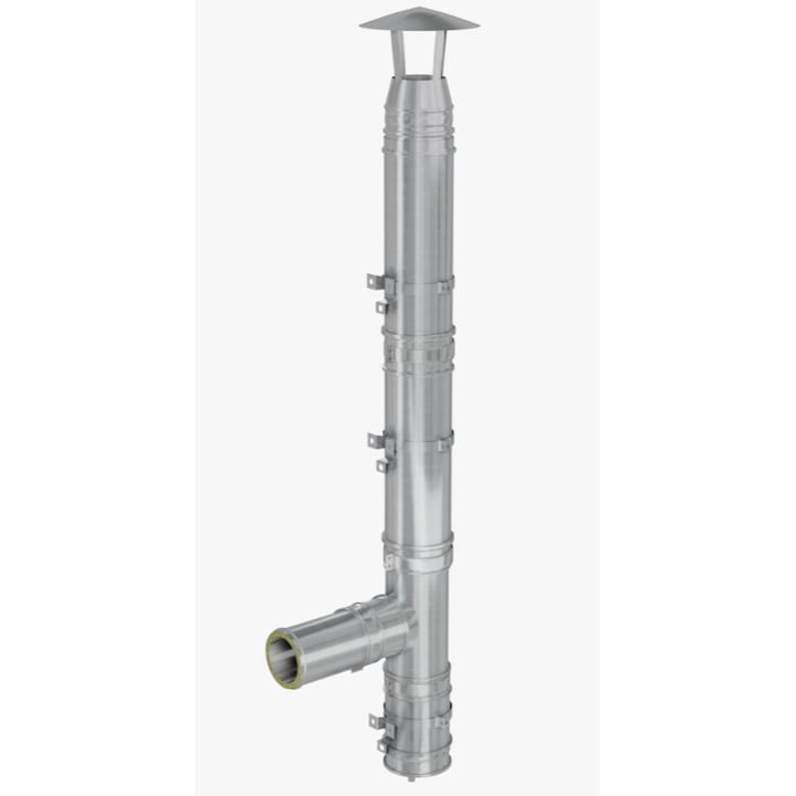 KaminHorn Praktikus Inox kémény, 5m, 150mm, 90G, függesztett