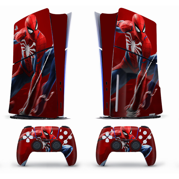 Matrica / Skin konzol és két kontroller Playstation 5 Slim Disc Edition-höz, Spider-Man 1, Slim-0012