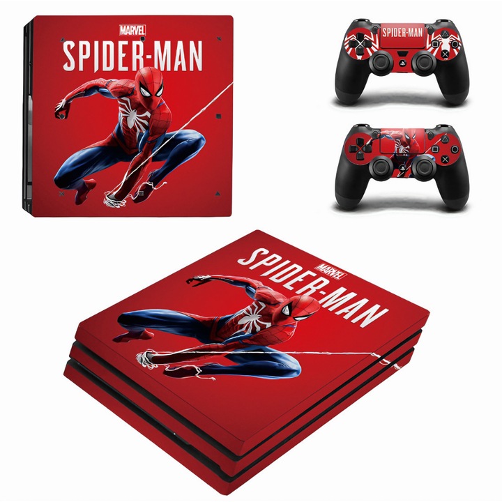 Matrica / Skin konzol és két kontroller Playstation 4 Pro Spider-Manhez