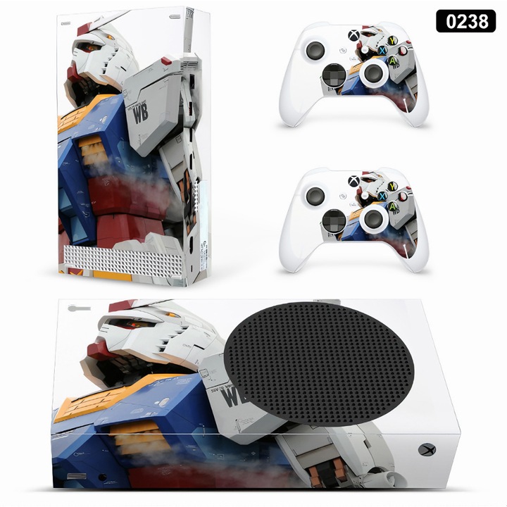 Konzol és két kontroller matrica Xbox Series S-hez, Gundam