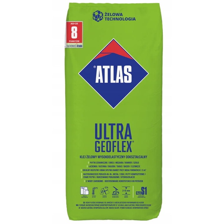 Adeziv pentru gresie, Atlas, Geoflex Ultra Gel, 25 kg