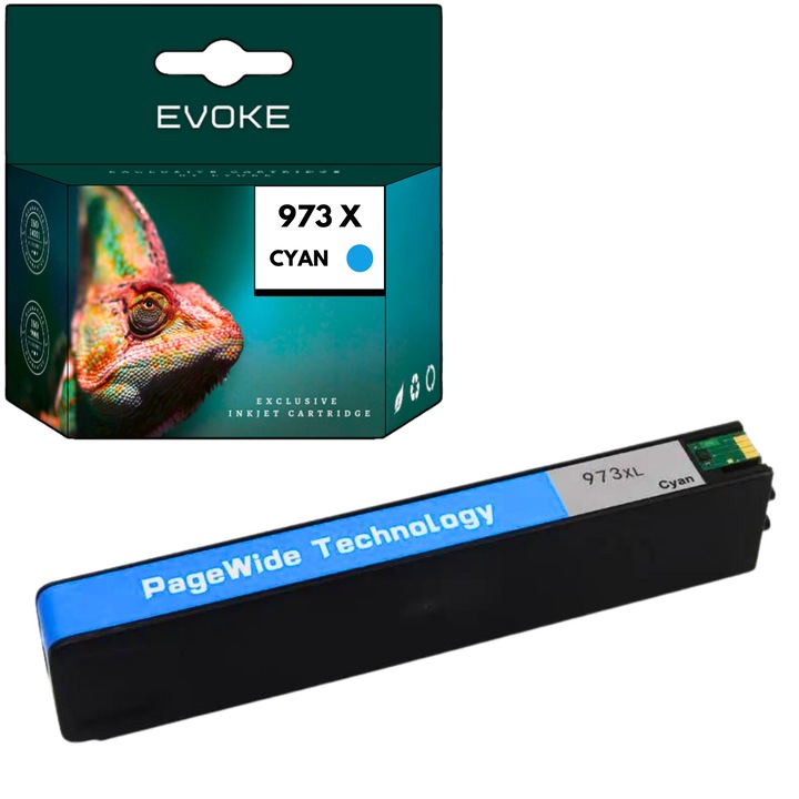 HP 973X cián nyomtató tintapatron, 105 ml, 7500 oldal, F6T81AE, kompatibilis a Pagewide Pro 452dn 452dw 477dn 477dw 552dw 577dw nyomtatóval