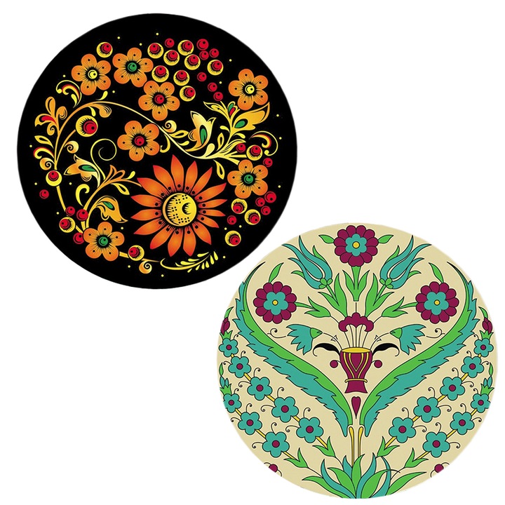 Mousepaduri din cauciuc stil chinezesc, Fokelyi, 20cm