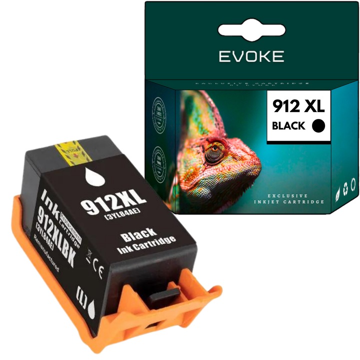 HP 912 XL черна касета с мастило за принтер, 33 ml, 825 страници, 3YL84AE, съвместима с 8010 8012e 8013 8014 8014e 8020 8022e 8024e 8025e