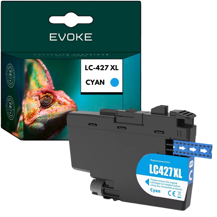 Brother nyomtató tintapatron LC427XLC cián, 5000 oldal, LC427XLC, MFCJ5955DW J6955D MFC-J6957DW J6959DW kompatibilis