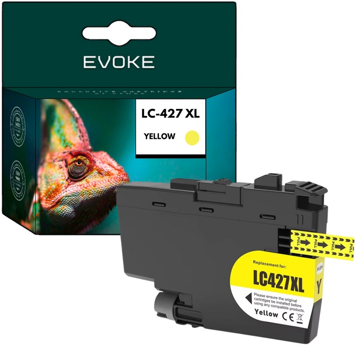 Brother LC427XLY sárga nyomtató tintapatron, 5000 oldal, LC427XLY, MFCJ5955DW J6955D MFC-J6957DW J6959DW kompatibilis