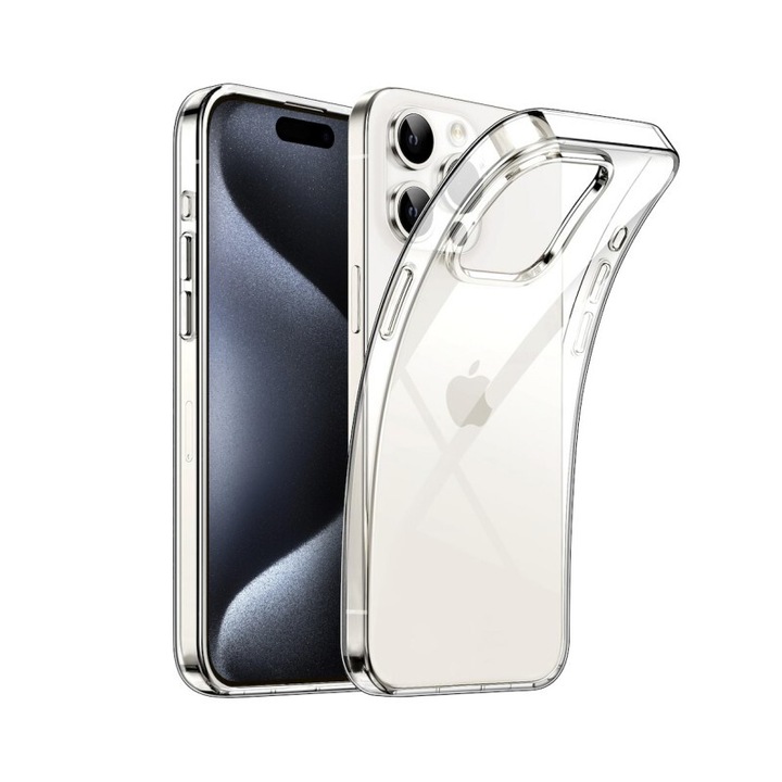 Husa Upzz Slim, Compatibila Cu iPhone 16 Pro Max, Pastreaza Aspectul Original, Transparenta