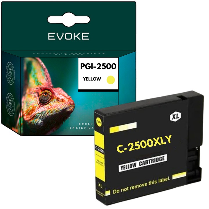 Canon nyomtató tintapatron PGI2500 sárga, 1500 oldal, PGI 2500, kompatibilis a MAXIFY MB5050 MB5150 MB5350 MB5450 iB4050