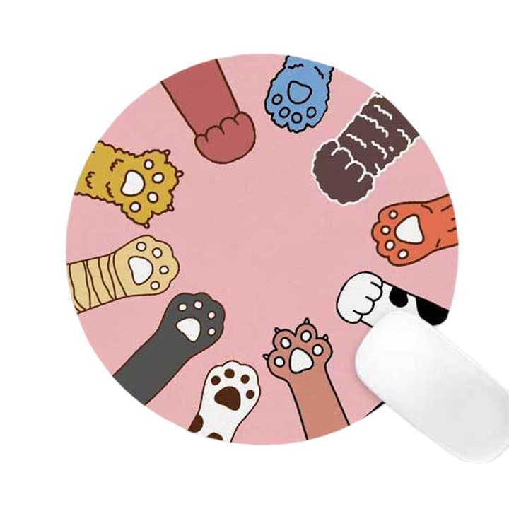 Mouse Pad Rotund Zeaicos, Design Amuzant, Suprafata Neteda, Baza din Cauciuc Antiderapant, 20x20cm