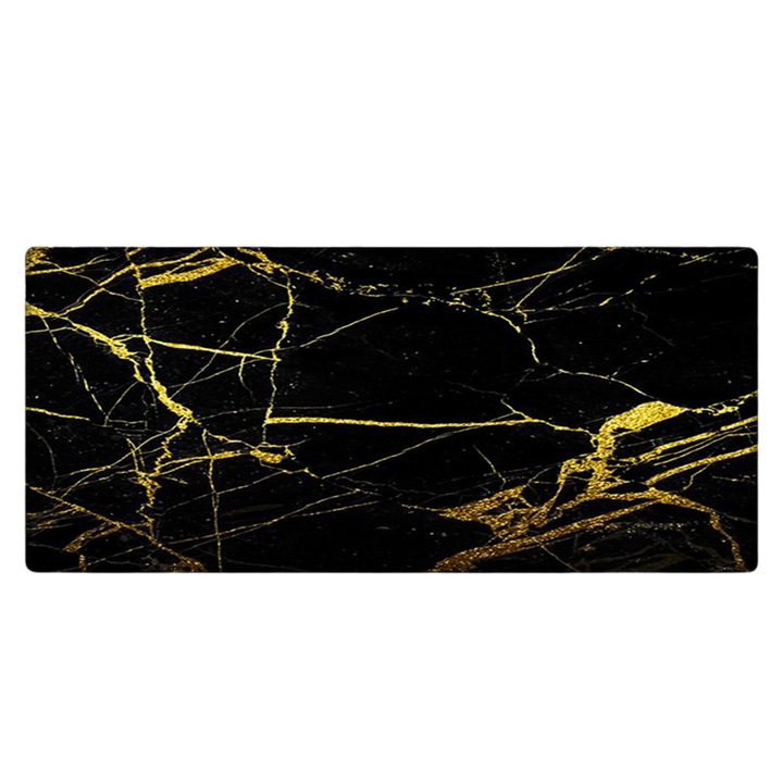 Подложка за мишка, AMRINUGL, гума, 60 x 30 см, опора за китката, черен / златист