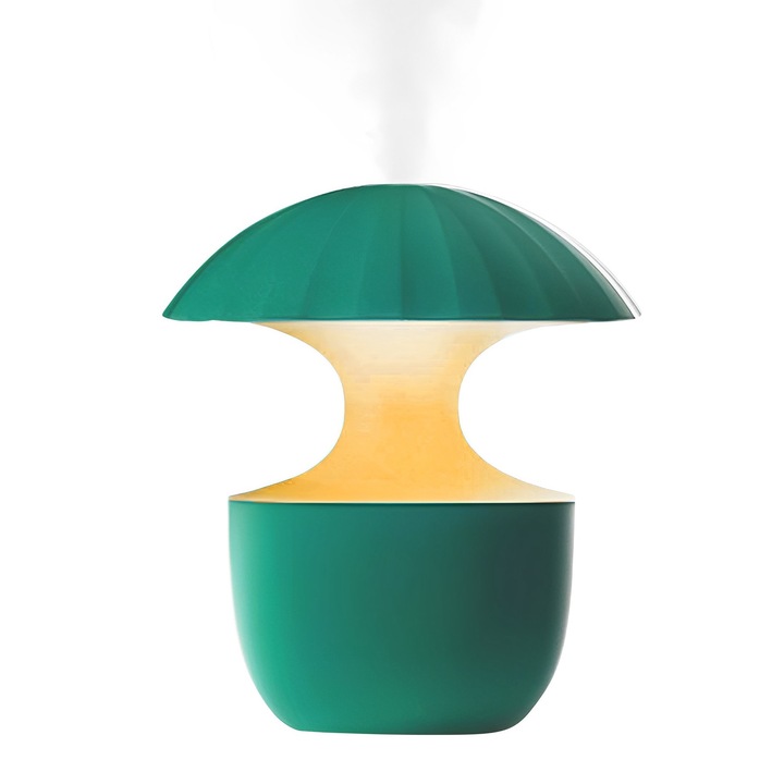 Légpárásító, gomba alakú, RGB fény, 300ml, zöld
