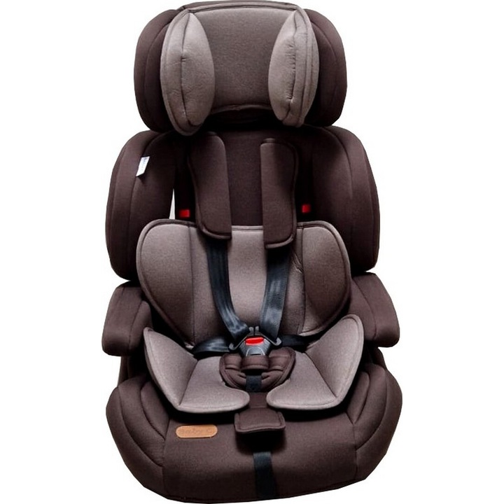 Autósülés Isofix Baby Care BeSafe Seattel, Ülésmagasítóvá alakítható, 9-36 kg, Max. 12 év, R129 i-Size jóváhagyás, Állítható fejtámla, Rögzítés a biztonsági övben, Levehető huzat, Barna