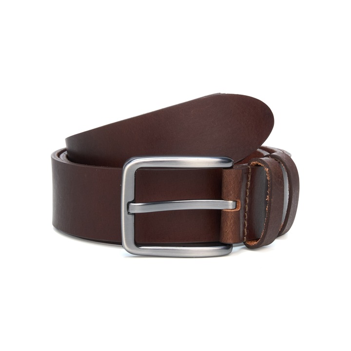 Férfi öv természetes bőrből, prémium klasszikus fém csattal, JOLAR. JCB01, 115