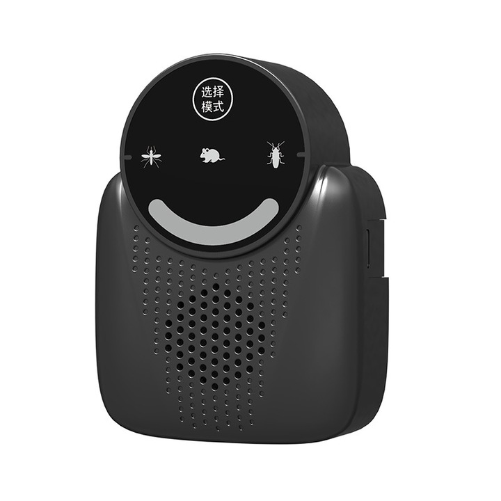 Aparat profesional cu ultrasunete CLAUSTEEL anti rozatoare, anti sobolani, anti insecte, frecventa 20kHz-65kHz, afisaj digital, acoperire 360°, raza 310 MP, Negru