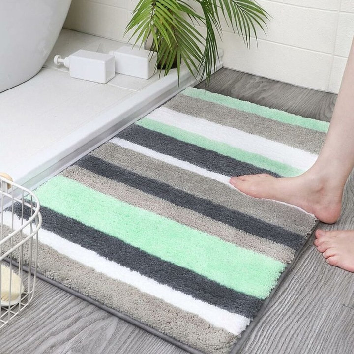 Covor baie super absorbant, AMRINUGL, uscare rapida, antiderapant, 100x100cm