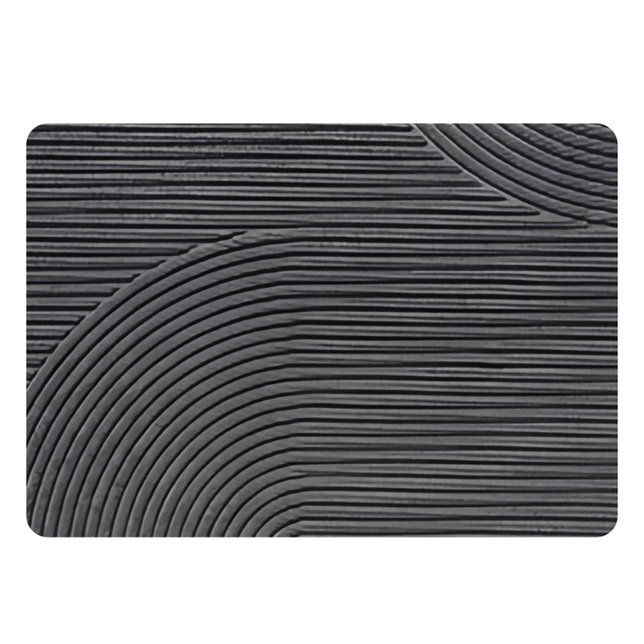 Lábtörlő, QttvbTna, PVC, szürke, 45x75cm
