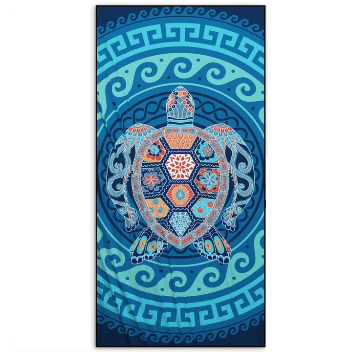 Плажна кърпа, longziming, микрофибър, синя, 160х80см, комплект 1 бр.