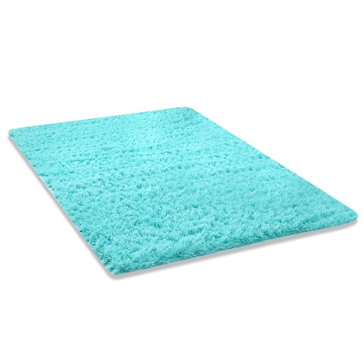 Covor decorativ QttvbTna, antiderapant, confortabil, multicolor, blana artificiala, 80 x 50 cm