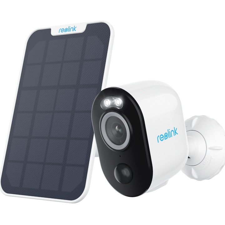 Комплект безжични камери за външно наблюдение Reolink B330 5MP, Wi-Fi 2,4/5GHz, Сигнали за хора/превозни средства/домашни любимци, Color Night Vision, Захранвано от непрекъснат слънчев панел