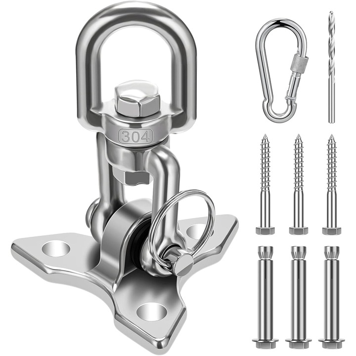 Umeras pentru leagan pentru interior si exterior, Enforose, inox, crom