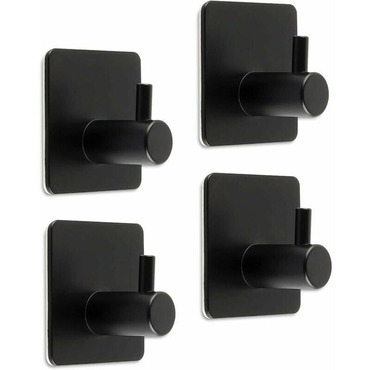 Carlige autoadezive din otel inoxidabil, simplitate eleganta, design unic, carlige de perete adezive rezistente pentru bucatarie, baie, solutii de economisire a spatiului