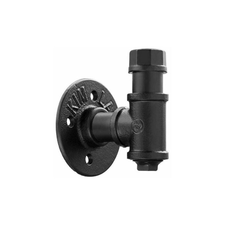 Suport cu carlig pentru prosoape industrial, negru (3 buc)