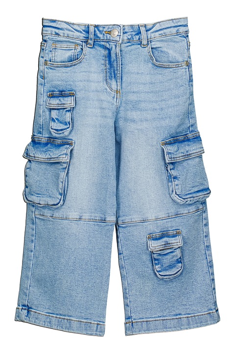 Original Marines, Bő szárú cargo farmernadrág, Világoskék