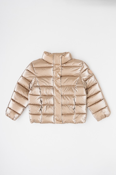 Original Marines, Geaca matlasata cu vatelina si aspect metalic, Auriu rose