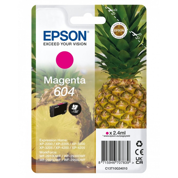 Epson T10G3 (604) Magenta tintapatron, 205828, Patron