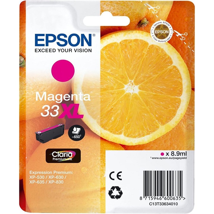 Epson T3343 (33) Magenta tintapatron, 205584, Patron