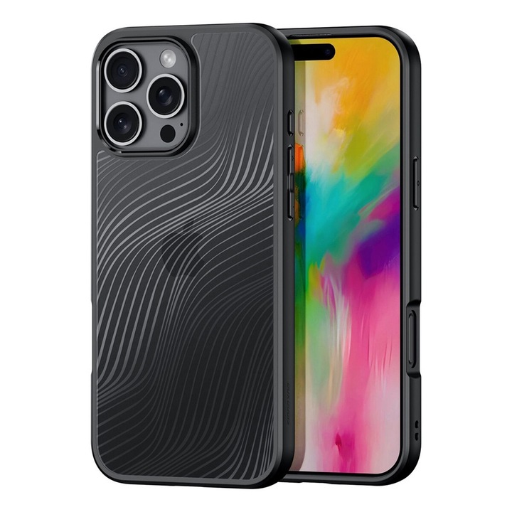 Husa DuxDucis Aimo pentru Apple iPhone 16 Pro Max Neagra