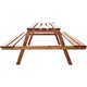 Set mobilier gradina/terasa/berarie Kring Honsu, lemn, culoare maro, 150x150x70 cm