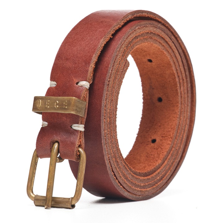 Curea dama Evy, DECE, Piele naturala, Maro, 2x120cm