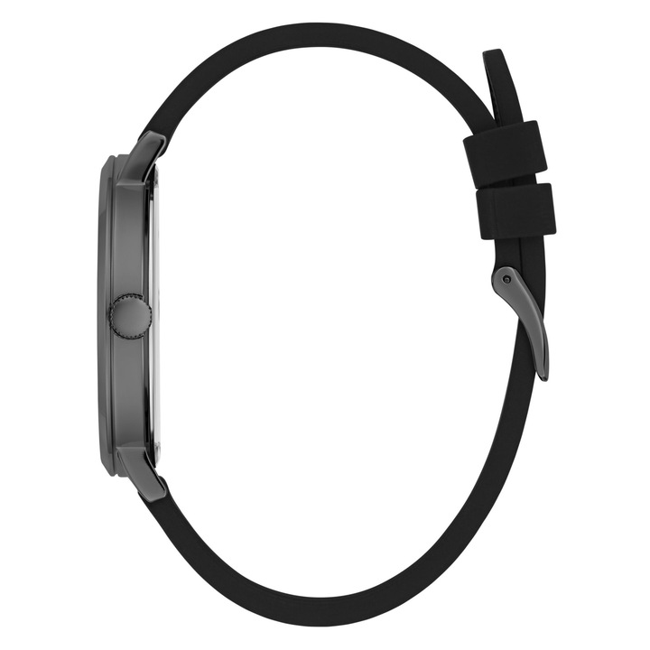 Мъжки часовник Guess G BOSSED GW0625G3, неръждаема стомана, силиконова каишка, 44x9.25mm, черен/сив, водоустойчив 3 ATM