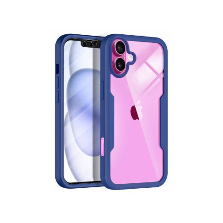 Husa pentru iPhone 16 Plus + Folie - Techsuit ColorVerse 360 Series - Blue