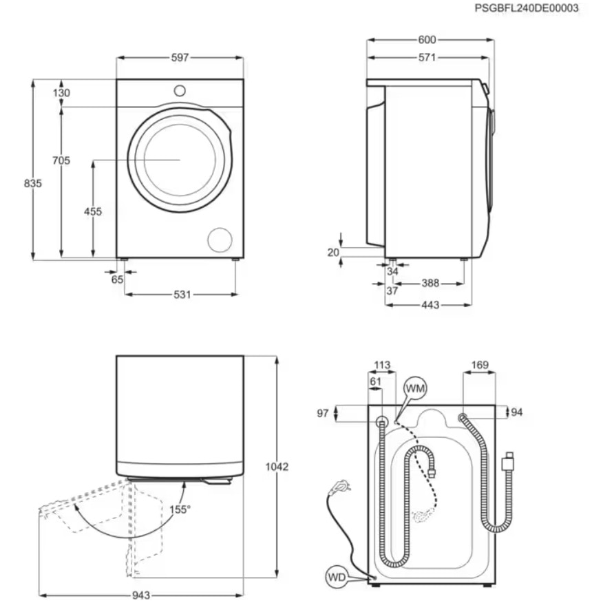 RESIGILAT: Masina de spalat rufe cu uscator Electrolux EW7W2492, Spalare 9 kg, Uscare 5 kg, 1400 rpm, Clasa D, Motor Inverter, LCD, SteamCare, TimeManager, Argintiu inchis