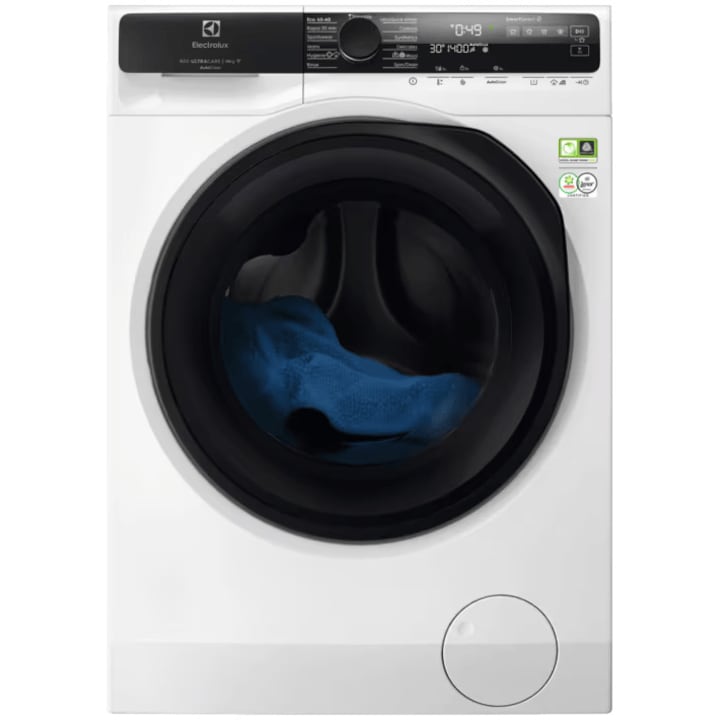 Пералня Electrolux EW8F5417ACE, 10 кг, 1400 об/мин, Клас А, Инверторен мотор с постоянен магнит, Wi-Fi, Автодозиране, LED дисплей, SteamCare, SensiCare, Бял