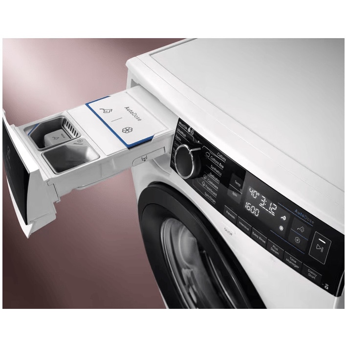 Masina de spalat rufe Electrolux EW8F5417ACE, 10 kg, 1400 rpm, Clasa A, Motor Inverter cu MagnetPermanent, Wi-Fi, Autodozare, Display LED, SteamCare, SensiCare, Alb