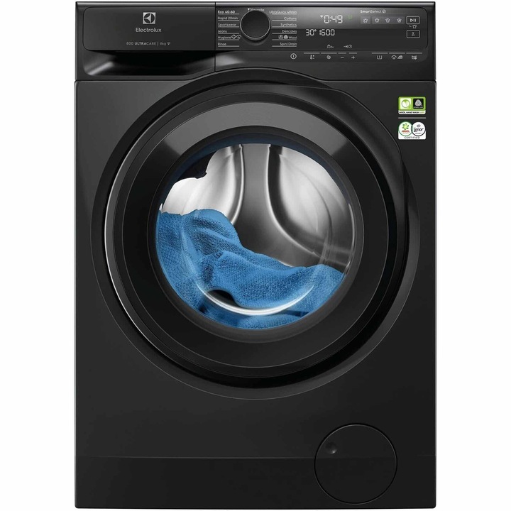 Пералня Electrolux EW8FG5602CDE, 11 кг, 1600 об/мин, Клас А, Инверторен мотор с постоянен магнит, Wi-Fi, Time Manager, LED дисплей, UltraCare, SteamCare, SensiCare, Антрацит