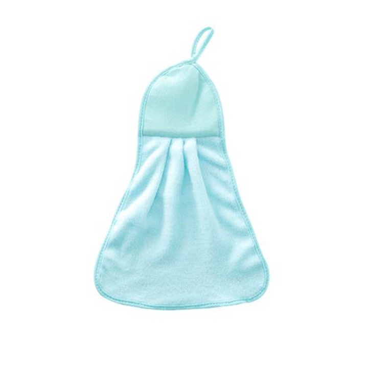 Korall polár törölköző, Jormftte, kék, nedvszívó, akasztóval, 50x100cm