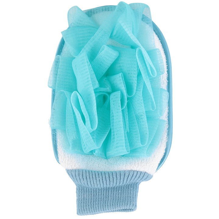 Jormftte zuhanykesztyű, különleges kialakítás, kényelmes, kék