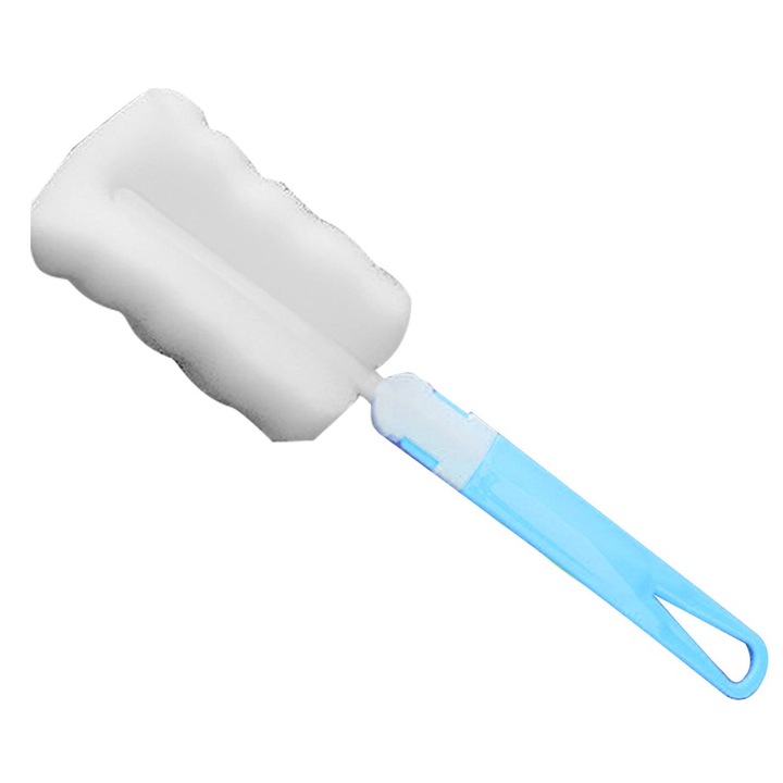 Jormftte hosszú nyelű tisztítókefe, keskeny palackokhoz, levehető, 25 cm, kék