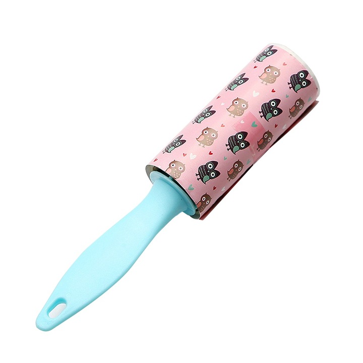 Jormftte hordozható ragasztóhenger textiltisztításhoz, kék nyél, könnyen szállítható, újrafelhasználható