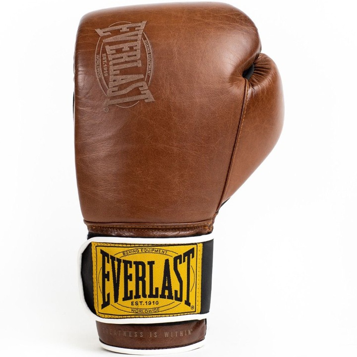 Everlast 1910 Classic Training Boxing Gloves, 12 OZ, barna