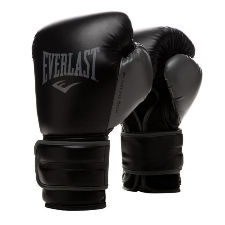 Боксови ръкавици Everlast Powerlock 2R, 12 OZ, Черен