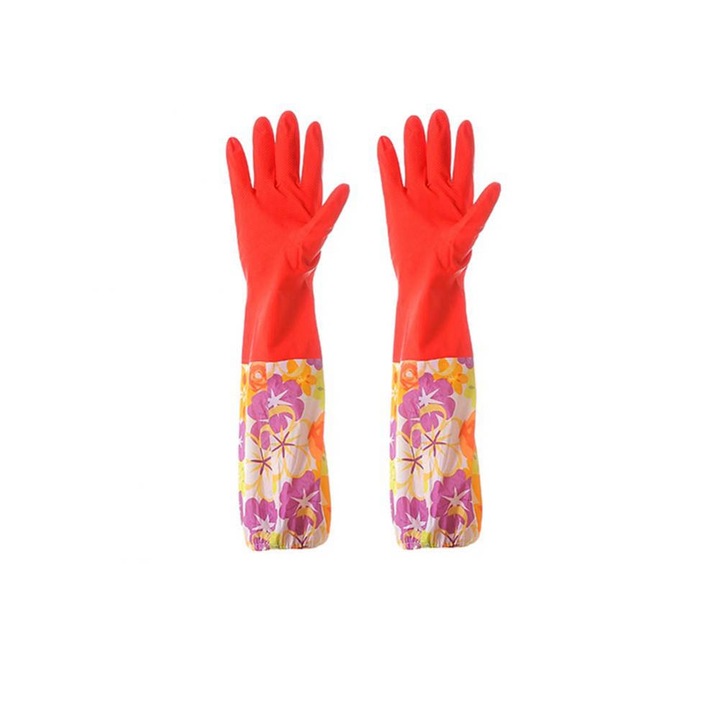 Konyhai kesztyű, Mmgoqqt, vízálló, gumiból, csúszásmentes kialakítás, nőknek, 1 pár