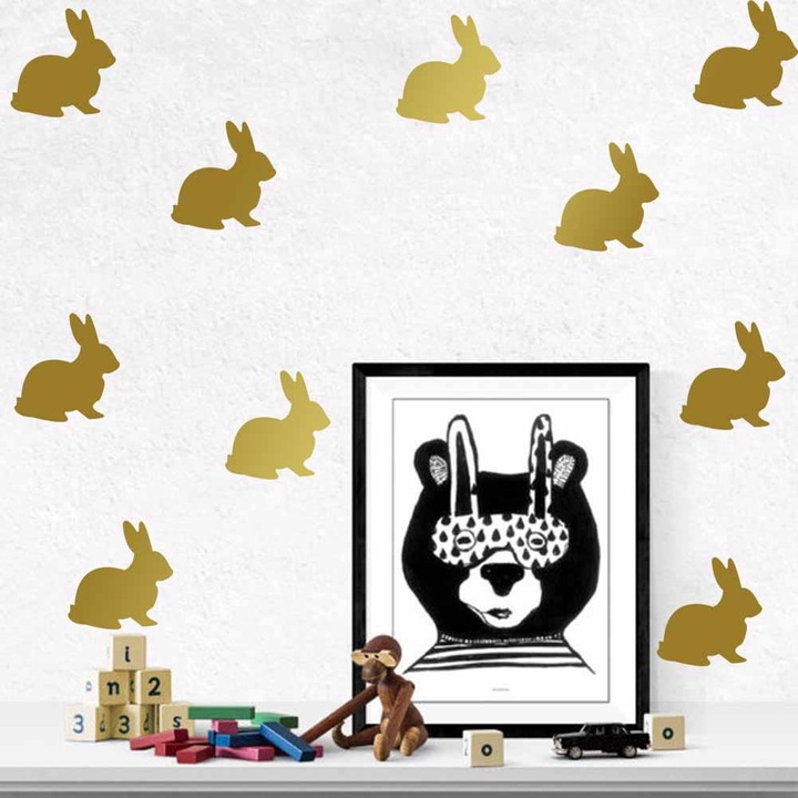 Fali matrica, Mmgoqqt, rajzfilm nyúl, arany, szett