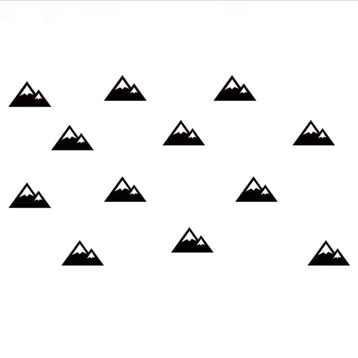 Fali matrica, Mmgoqqt, hegy design, fekete, 30x45cm