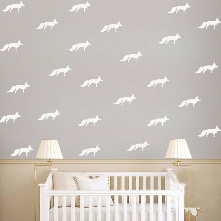 Mmgoqqt vinyl falmatrica, róka alakú, fehér, 5 színben kapható