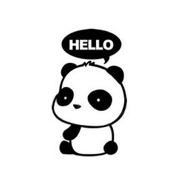 Dekoratív matrica, panda, Mmgoqqt, PVC, vízálló, 1 db.